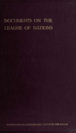 Documents on the League of Nations_cover
