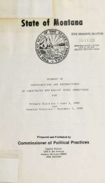 Summary of contributions and expenditures of candidates and ballot issue committees 1980_cover