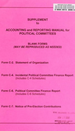 Accounting and reporting manual for political committees 2001_cover