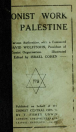 Zionist work in Palestine_cover