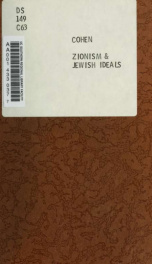 Zionism & Jewish ideals : a reply to Mr. Laurie Magnus_cover