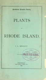 Plants of Rhode Island : being an enumeration of plants growing without cultivation in the State of Rhode Island_cover