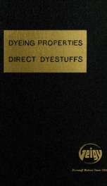 Dyeing properties, direct dyestuffs_cover