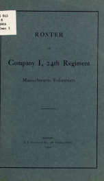 Roster of Company I, 24th Regiment, Massachusetts Volunteers_cover