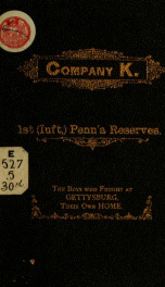 History of Company K. 1st (inft,) Penn'a reserves_cover