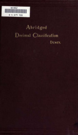 Abridged decimal classification and relativ index for libraries, clippings, notes, etc_cover