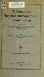 Tuberculosis hospital and sanatorium construction;_cover