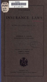 Wisconsin insurance laws in effect on or before July 22, 1911_cover