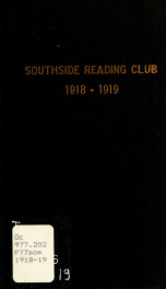 Southside Reading Club yr.1918-1919_cover