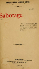 Sabotage : drama en un acto del Gran Guiñol_cover