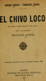 El chivo loco : historieta cómica-lírica en dos actos_cover