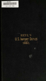 United States duties on imports. 1886_cover