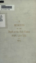 A memento of the death of the Holy Father, Pope Leo XIII_cover