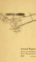 Receipts and expenditures of the town of Durham for the year ending . 1953_cover