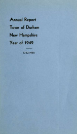 Receipts and expenditures of the town of Durham for the year ending . 1949_cover