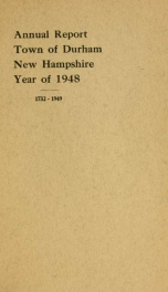 Receipts and expenditures of the town of Durham for the year ending . 1948_cover