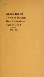 Receipts and expenditures of the town of Durham for the year ending . 1944_cover