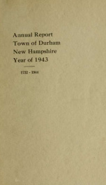 Receipts and expenditures of the town of Durham for the year ending . 1943/1944_cover