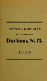 Receipts and expenditures of the town of Durham for the year ending . 1915/1916_cover