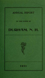 Receipts and expenditures of the town of Durham for the year ending . 1911/1912_cover