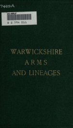 Warwickshire arms and lineages;_cover