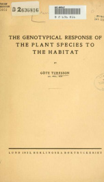 The genotypical response of the plant species to the habitat_cover