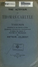 The activism of Thomas Carlyle_cover