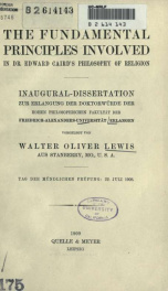 The fundamental principles involved in Dr. Edward Caird's philosophy of religion_cover