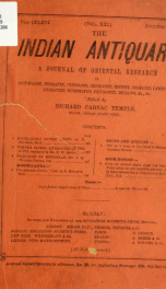 The Indian antiquary; A journal of oriental research in archaeology, epigraphy, ethnology, geography, history, folklore, languages, literature, numismatics, philosophy, religion, etc pt 266_cover