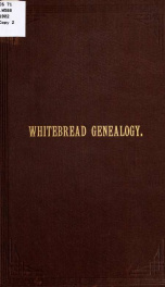 Genalogy of the Whitebread family in America 1_cover