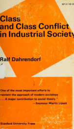 Class and class conflict in industrial society_cover