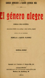 El género alegre : humorada lírico-fantástica en un acto, dividido en un prólogo y cinco cuadros_cover