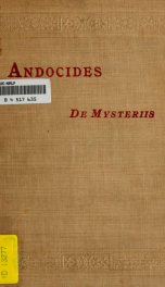 The oration De mysteriis of Andocides_cover