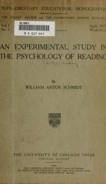 An experimental study in the psychology of reading_cover