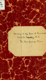 History of the town of Riverhead, Suffolk county, N.Y 1_cover