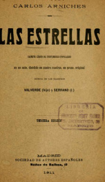 Las estrellas : sainete lírico de costumbres populares en un acto, dividido en cuatro cuadros, en prosa_cover