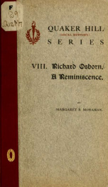 Richard Osborn; a reminiscence_cover