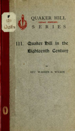 Quaker Hill in the eighteenth century_cover