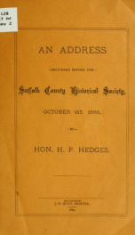 An address delivered before the Suffolk county historical society, Oct. 1st, 1889 1_cover