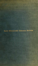 Early Schenectady cemetery records_cover