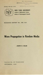 Wave propagation in variable media. Final report under Contract AF 19(604)-3495_cover