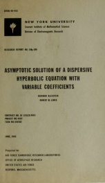 Asymptotic solution of a dispersive hyperbolic equation with variable coefficients_cover