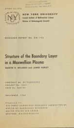 Structure of the boundary layer in a Maxwellian plasma_cover