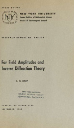 Far field amplitudes and inverse diffraction theory_cover