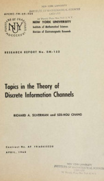 Topics in the theory of discrete information channels_cover