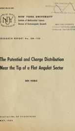 The potential and charge distribution near the tip of a flat angular sector_cover