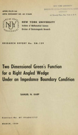 Two dimensional Green's function for a right angled wedge under an impedance boundary condition_cover