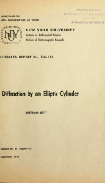 Diffraction by a elliptic cylinder_cover