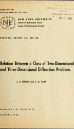 Relation between a class of two-dimensional and three-dimensional diffraction problems_cover