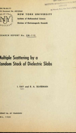 Multiple scattering by a random stack of dielectric slabs. N.Y., 1958_cover